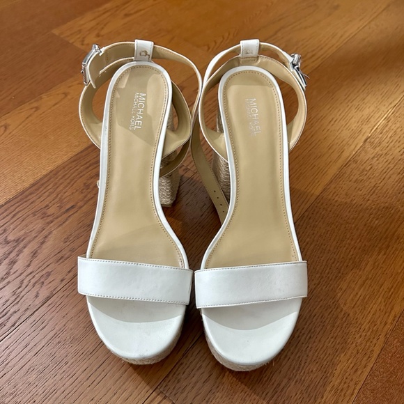 Only worn once! Michael Kors Ashton Espadrille High Heel Platform Sandals - Picture 10 of 14
